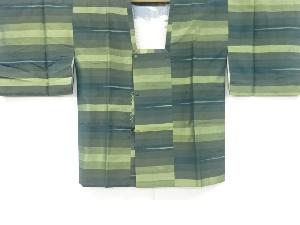 リサイクル　横段織り出し手織り節紬道行コート